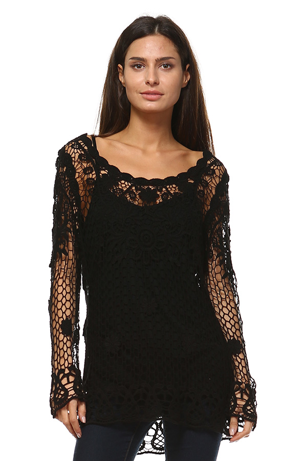 crochet tunic top